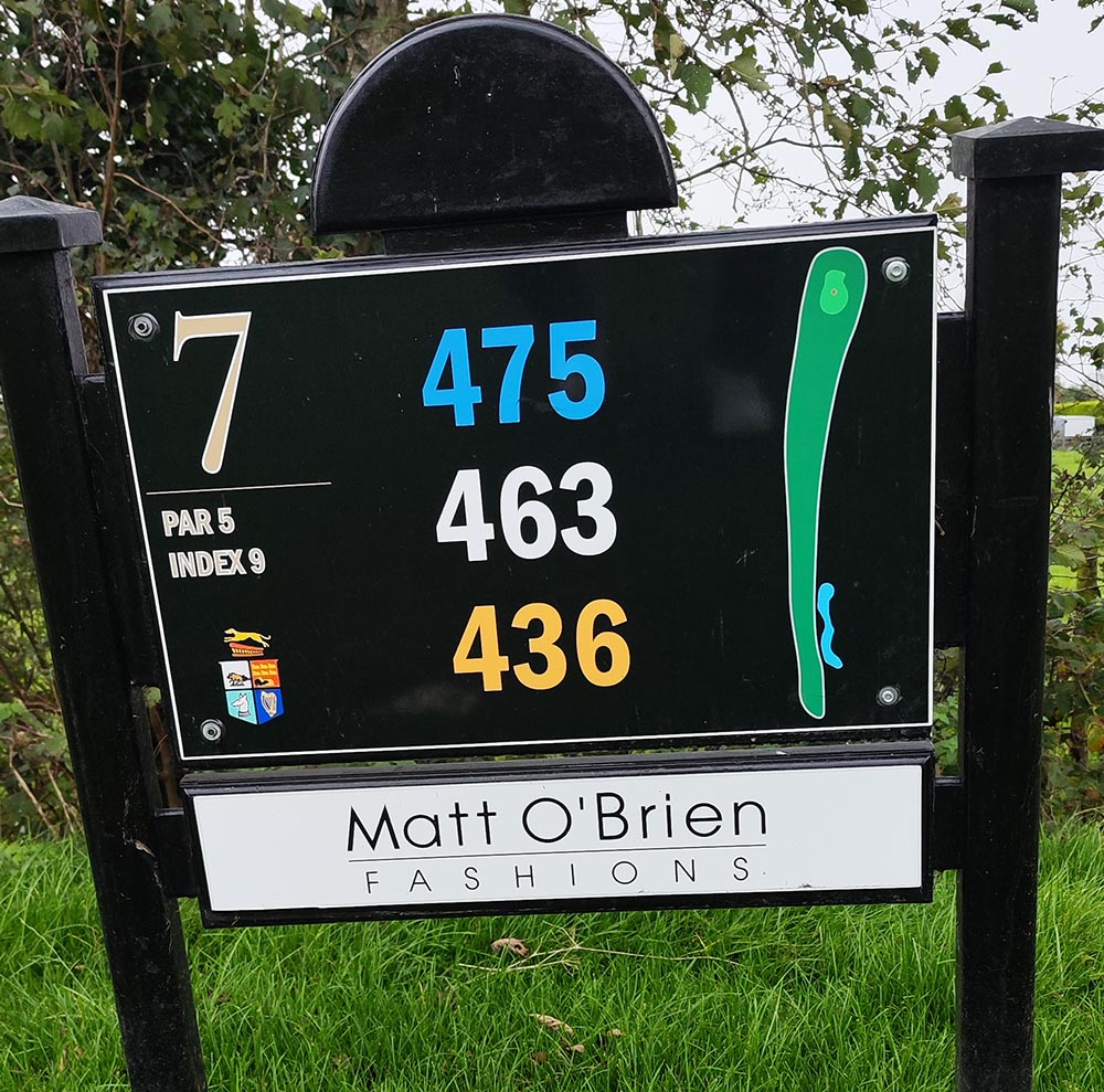 7th Tee Box Signage Karol Farrell